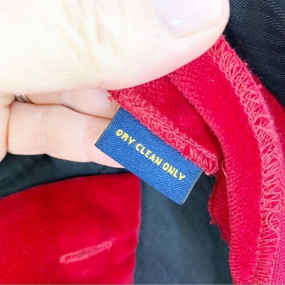 Ralph Lauren Rugby Velvet/Velour Red Crop Pants 8 - Picture 11 of 12